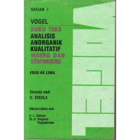 Buku teks Analisis Anorganik Kualitatif Makro dan Semimakro